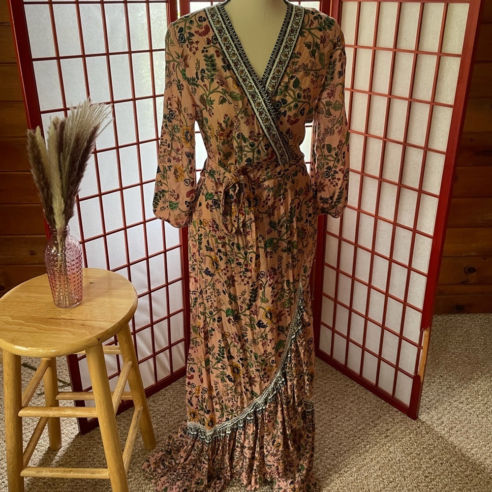 Anthropologie Farm Rio Clara Wrap Dress
